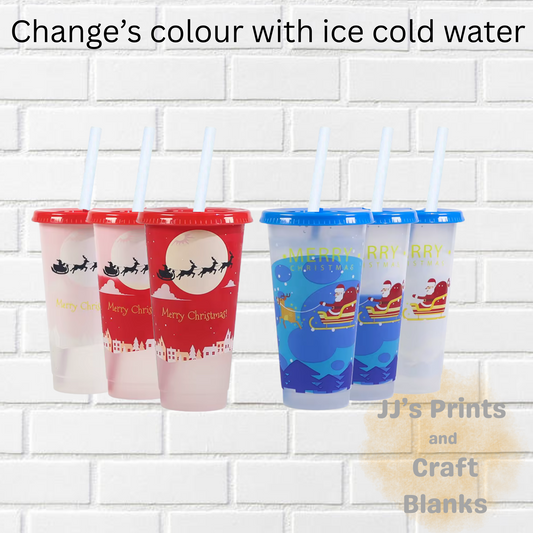 24oz colour changing Christmas cup