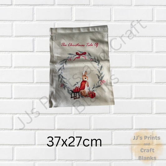 pre printed rabbit   Christmas  sack