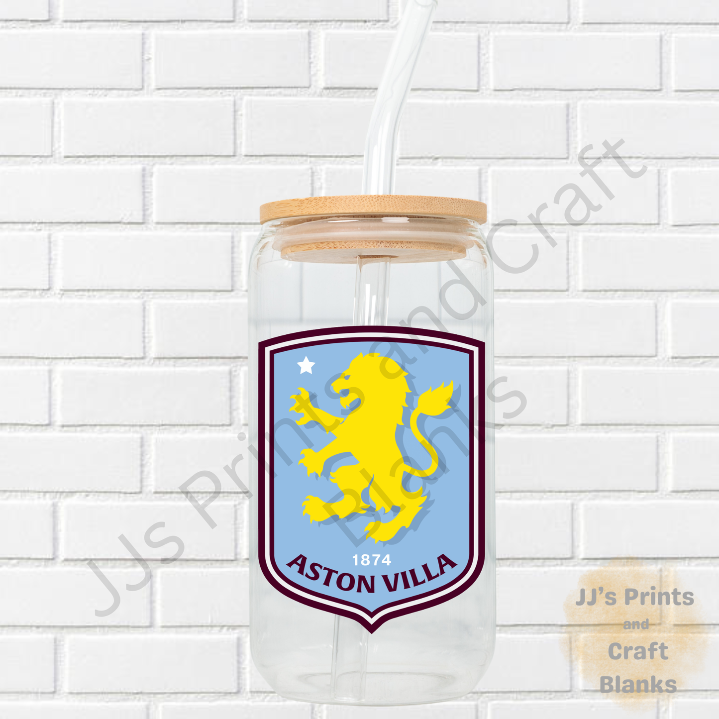 single Aston Villa uv-dtf sticker transfer