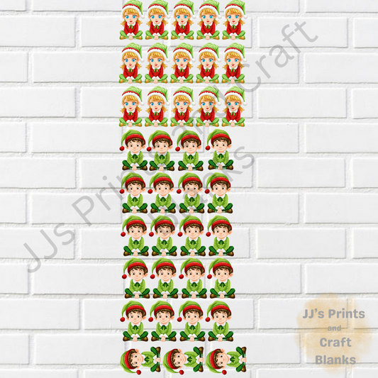 pre made 1m uv-dtf ELF boy/girl gang sheet design
