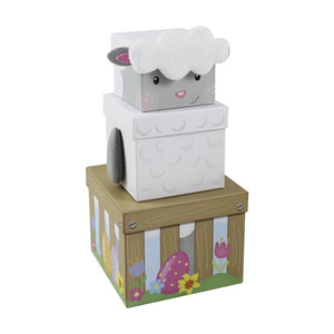 3Pc Easter Lamb Plush Box
