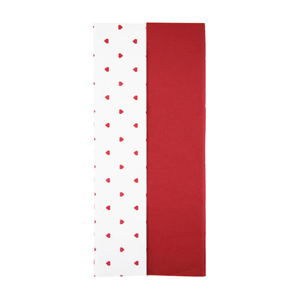 6 SHEET  HEARTS & RED TISSUE PAPER