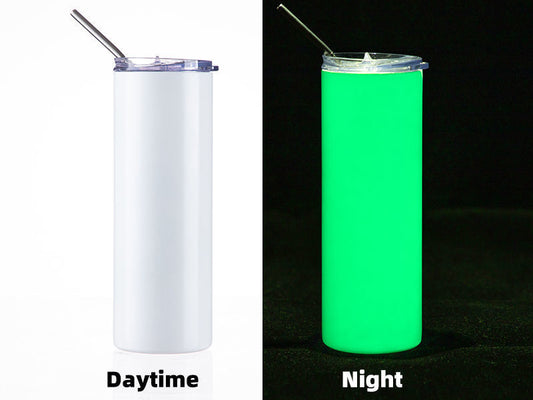 glow in dark 20oz sublimation tumbler