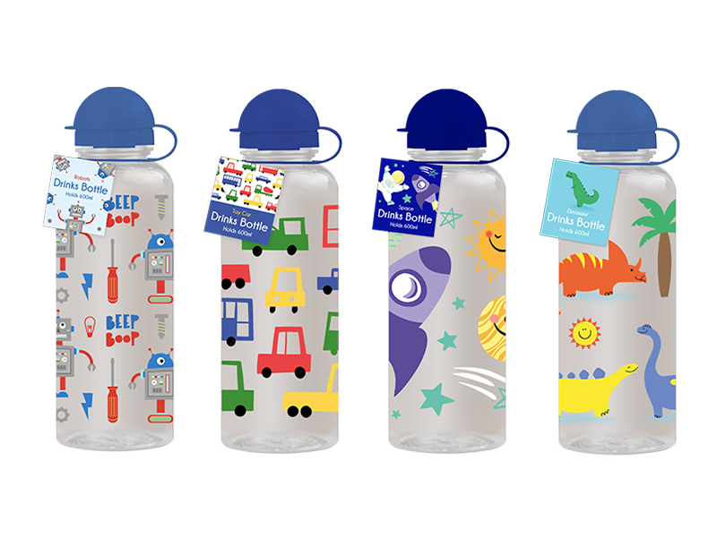 Boys Printed Drinks Bottle 600ml