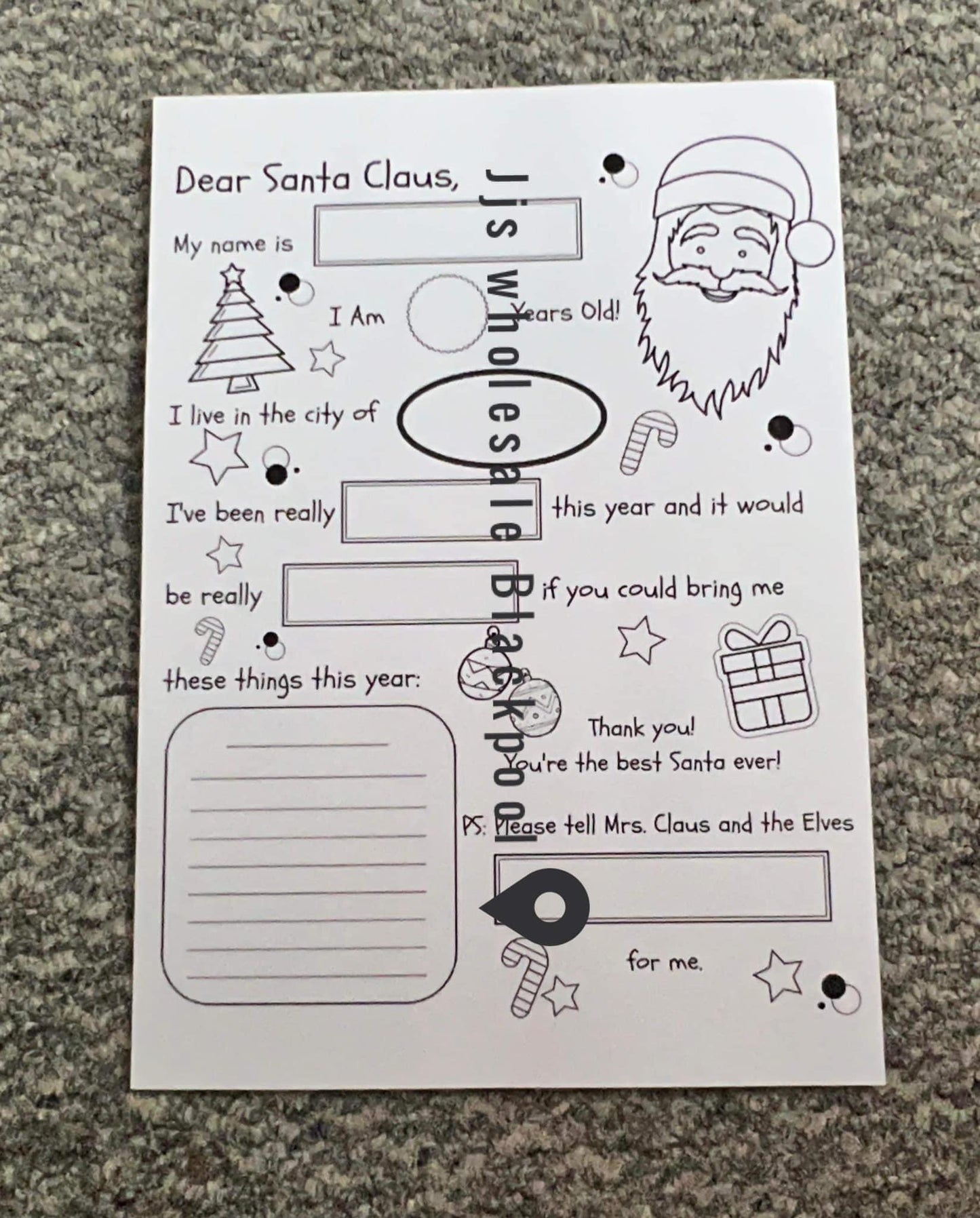 Santa educational letter