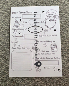 Santa educational letter