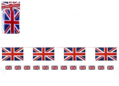 8 FLAG RAYON UNION JACK BUNTING 3M