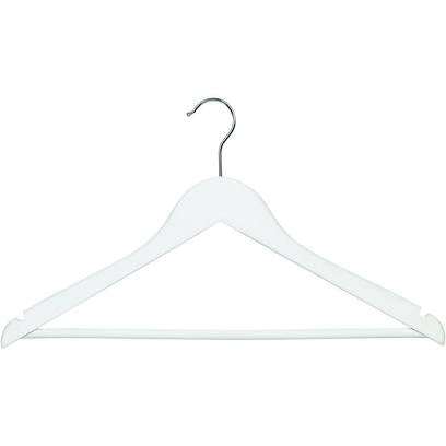 White wooden coat hangers