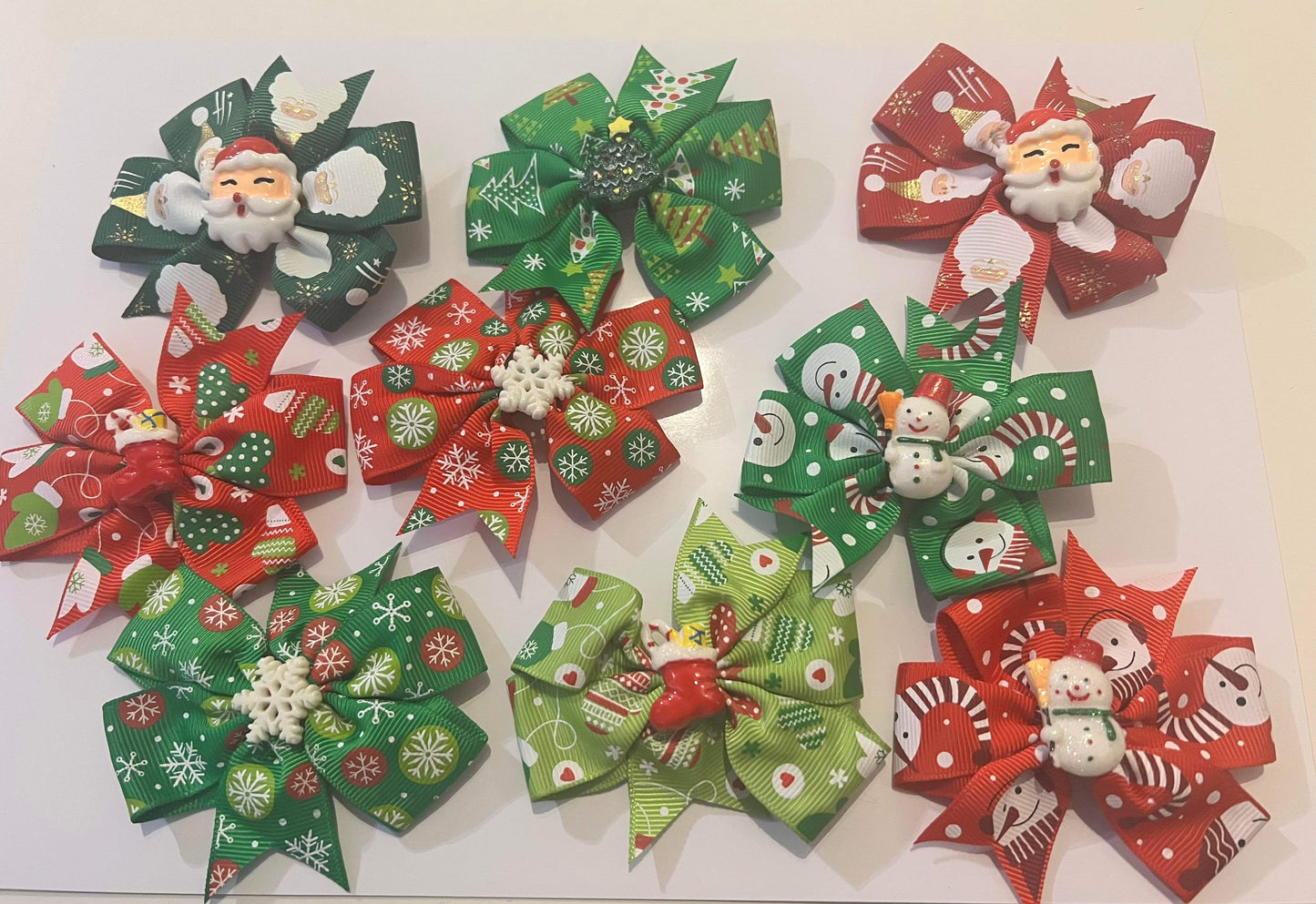 Christmas hair bows