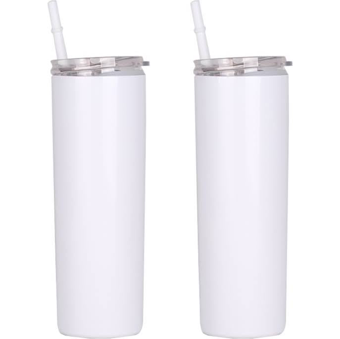 Sublimation 20oz Blank Skinny Tumbler with Straw Stainless Steel for Heat Press