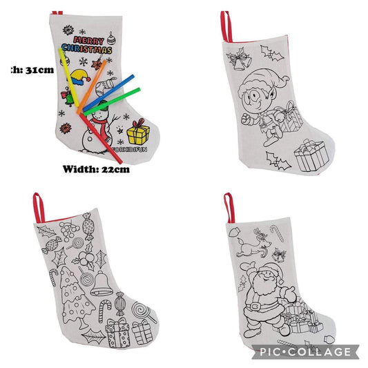 Colouring stockings (including 5 pens)