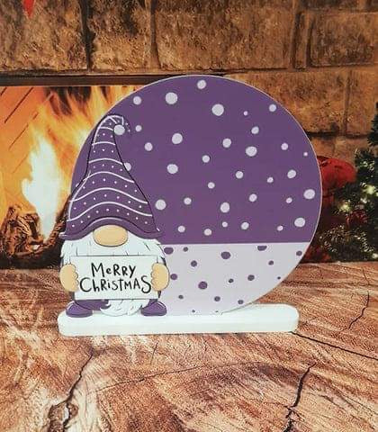 uv printed acrylic Christmas gonks plaques